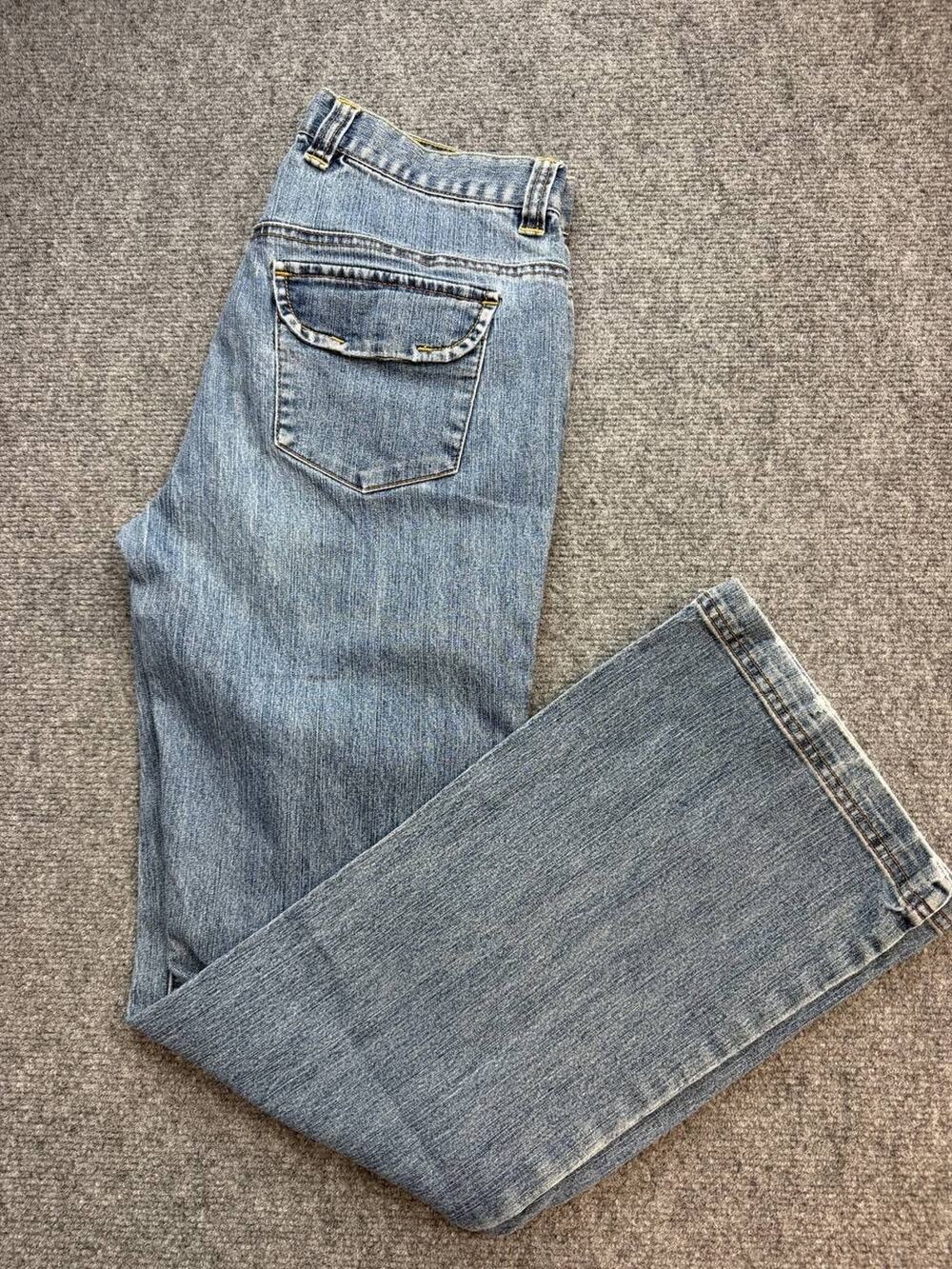 Vintage Y2K Tape Measure Women's Bootcut Jeans Size 4 Stretch Medium Wash